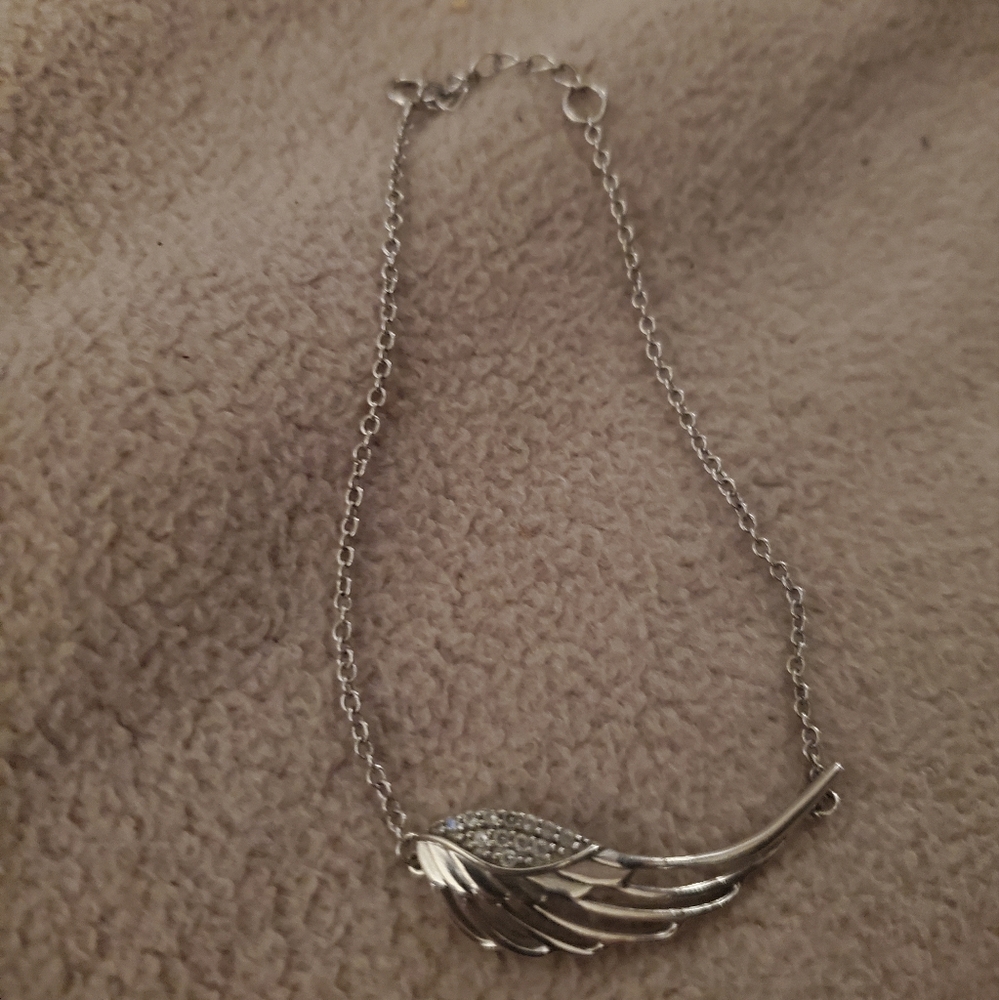 Sterling silver angel wing bracelet